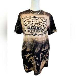 Hand Crafted Black and Tan Ouija Graphic Tee